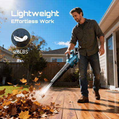 Cordless Leaf Blower 780CFM 40V Brushless, Seesii with 2x4000mAh Batteries & 2 Chargers, Turbo Button