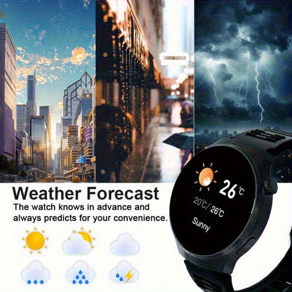 Smartwatch Alarm with Silicone Strap – Wireless Calling, Pedometer, Calorie Tracker, Music Playback, Remote Camera & Multi-Sport Modes