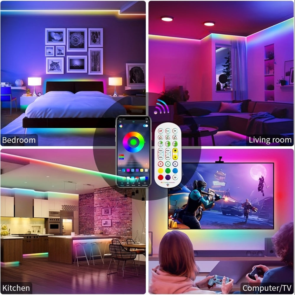 RGBIC TV Backlight Strip Lights for 10-85 Inch TV & Monitor, USB Powered Smart LED Bias Lighting with App Control