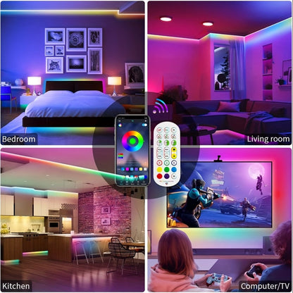 RGBIC TV Backlight Strip Lights for 10-85 Inch TV & Monitor, USB Powered Smart LED Bias Lighting with App Control
