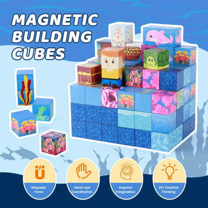 Ocean Adventure Magnetic Building Blocks 54/100pcs with the Listed Color, Size or Set Options for Everyday Use