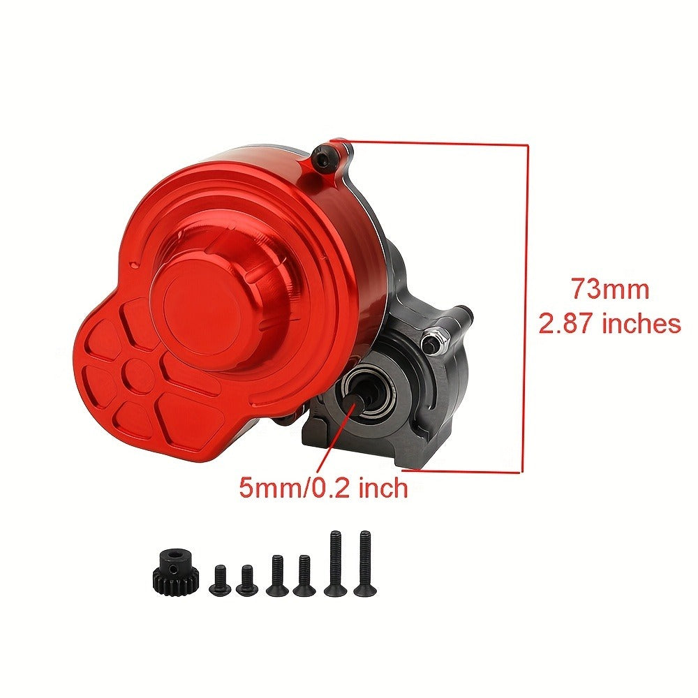 Metal Gearbox with Motor Gears for 1/10 RC Crawler Truck – LCG Transmission Upgrade for Axial SCX10 WRAITH 313mm Wheelbase