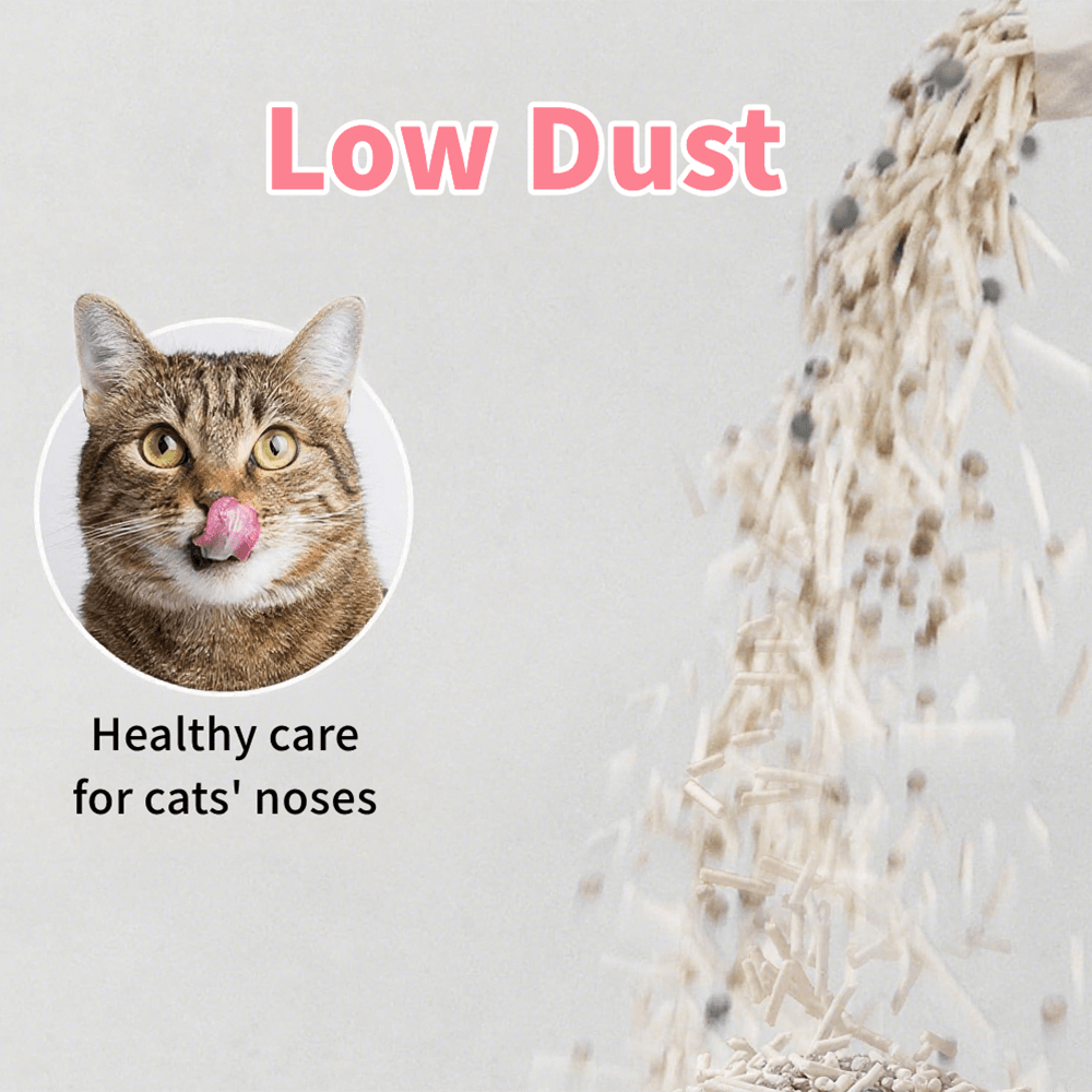 Tofu Cat Litter 5-in-1 Flushable Clumping – All For Paws White Blossom Yucca Enhanced Formula, Low Dust Rapid Clumping Odor Control