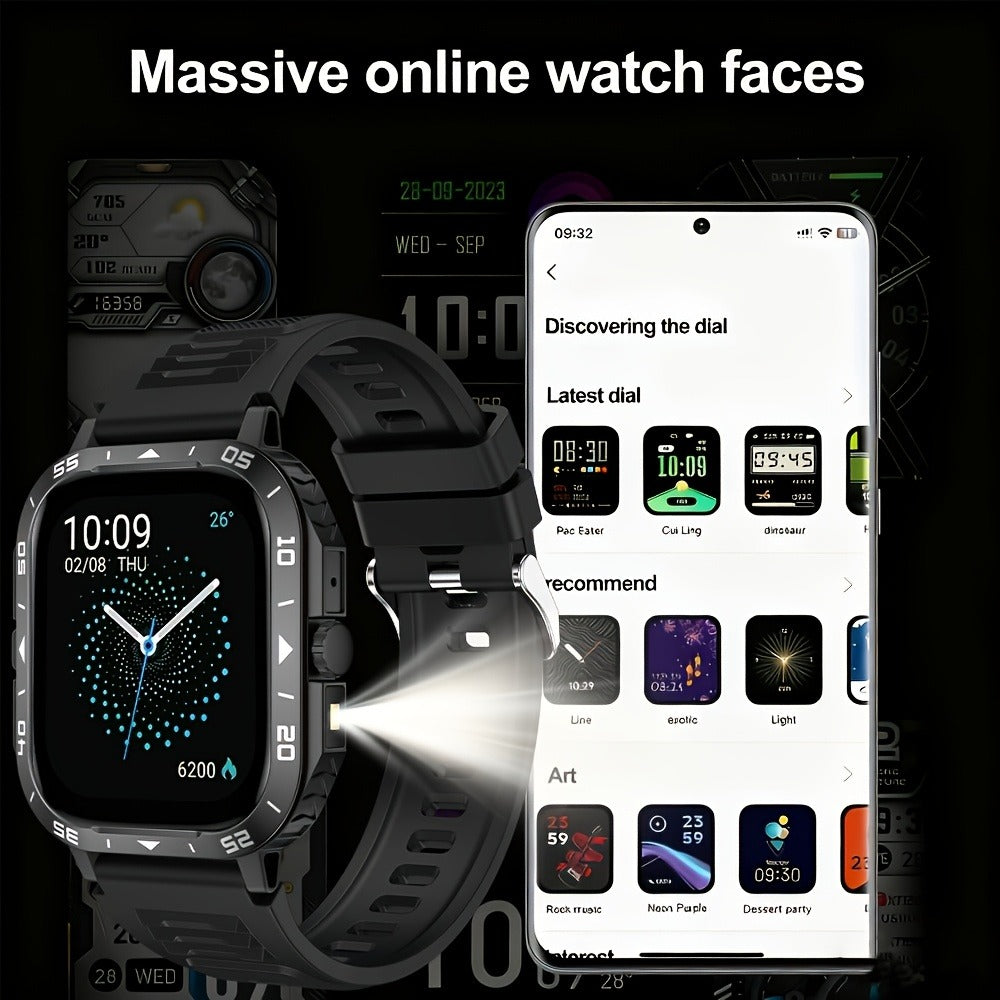 Smartwatch with Music Player, Stopwatch, LED Lighting, Wireless Calling and Sport Modes in Three Styles
