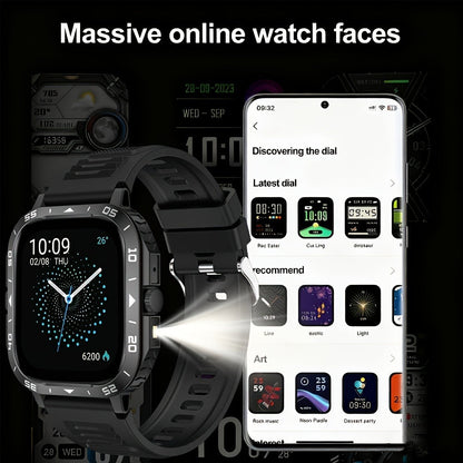 Smartwatch with Music Player, Stopwatch, LED Lighting, Wireless Calling and Sport Modes in Three Styles