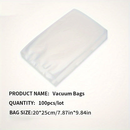 Micro Perforated Food Storage Bags 100 Pack - Breathable Ventilated Produce Bags for Fruits Vegetables Meat and Seafood