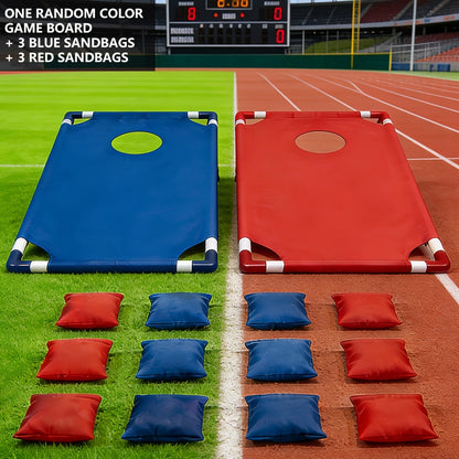 Portable Bean Bag Toss Game Set, 2 Foldable Boards & 12 Bean Bags, Outdoor Party Backyard Camping Game for Kids & Adults