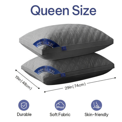 Queen Size Pillows for Side Sleepers, 800g Heavyweight Hotel Collection, Down Alternative, Ultra-Plush & Resilient