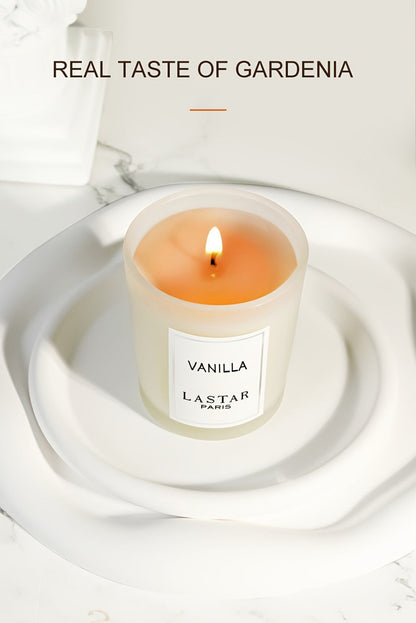 Vanilla Scented Soy Wax Candle in Frosted Glass Jar 70g - Single Wick Smokeless Clean Burn for Everyday Face, Beard and Body Grooming