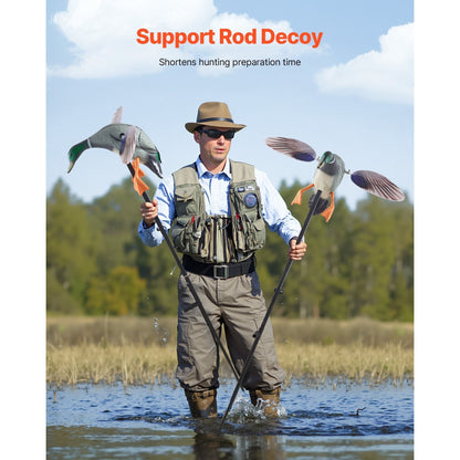 Remote Control Duck Decoy with Spinning Wings – 120M Infrared RC Realistic Teal Hunting Decoy | Bionic Motion Wing Flapping