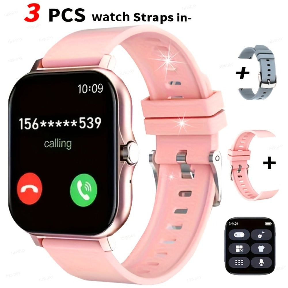 Smartwatch Email Display 1.83" Full Touch – Wireless Calling, Pedometer, Activity Tracker, Multi-Exercise Modes, Dual TPU Strap, USB