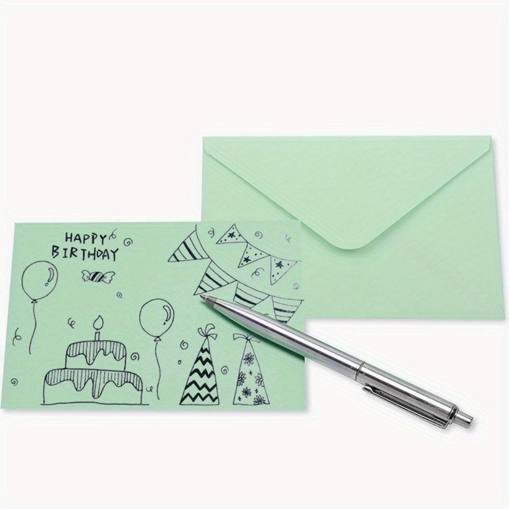 Blank Cards with Envelopes 4x6 Inch | 40 or 80 Sets Colorful Rainbow DIY Greeting Cards | Single Panel Holiday Christmas Birthday Note Cards