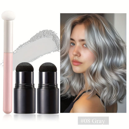 Root Touch Up Powder Stick with Brush – Instant Hair Root Concealer & Eyebrow Filler | Concentrated Paste Formula for Targeted Gray Coverage
