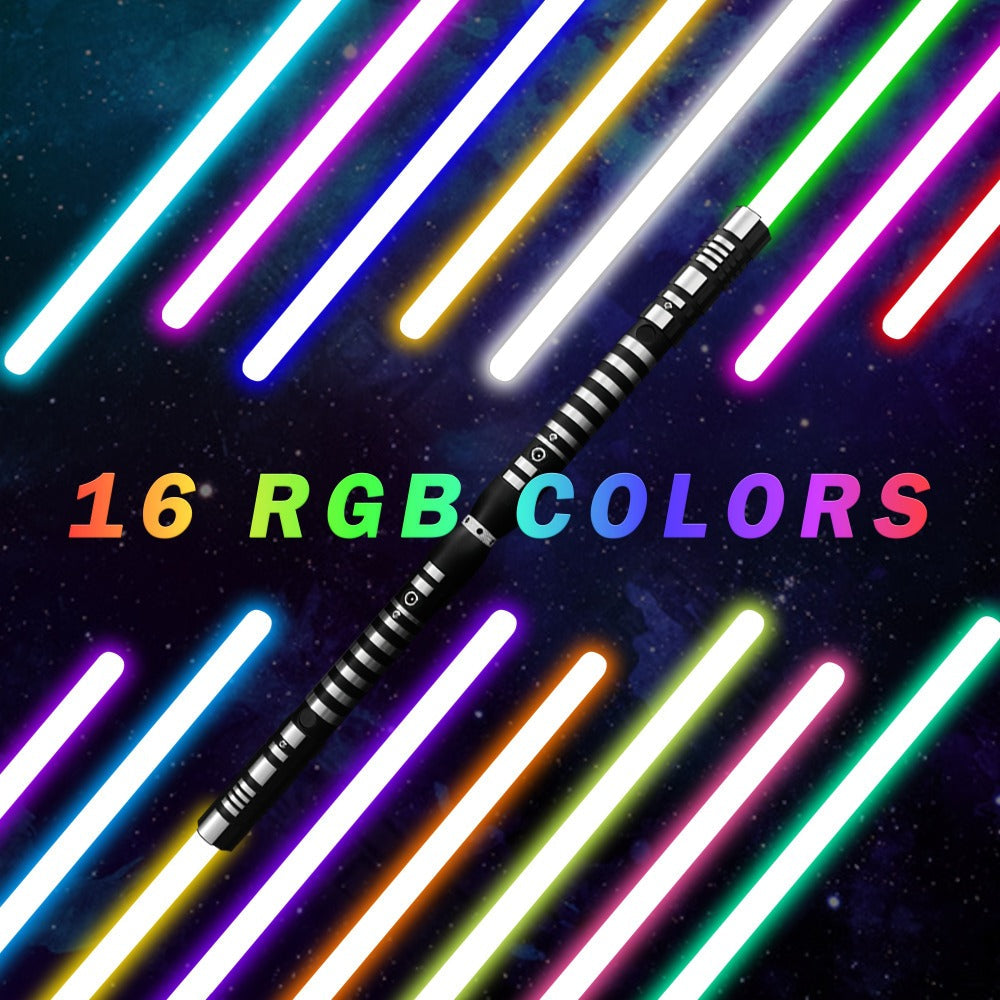 Light Up Dueling Saber 78" with 16 Color Lights & 3 Movie Sounds, 2-in-1 Dark Phantom Sword Single or Double Player