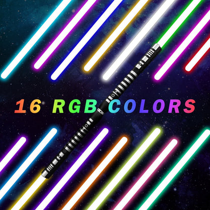 Light Up Dueling Saber 78" with 16 Color Lights & 3 Movie Sounds, 2-in-1 Dark Phantom Sword Single or Double Player