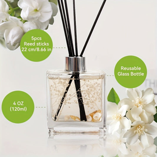 Reed Diffuser Set 4oz - Aromatherapy Home Fragrance Sticks with Essential Oil Scents, Air Freshener for Bedroom