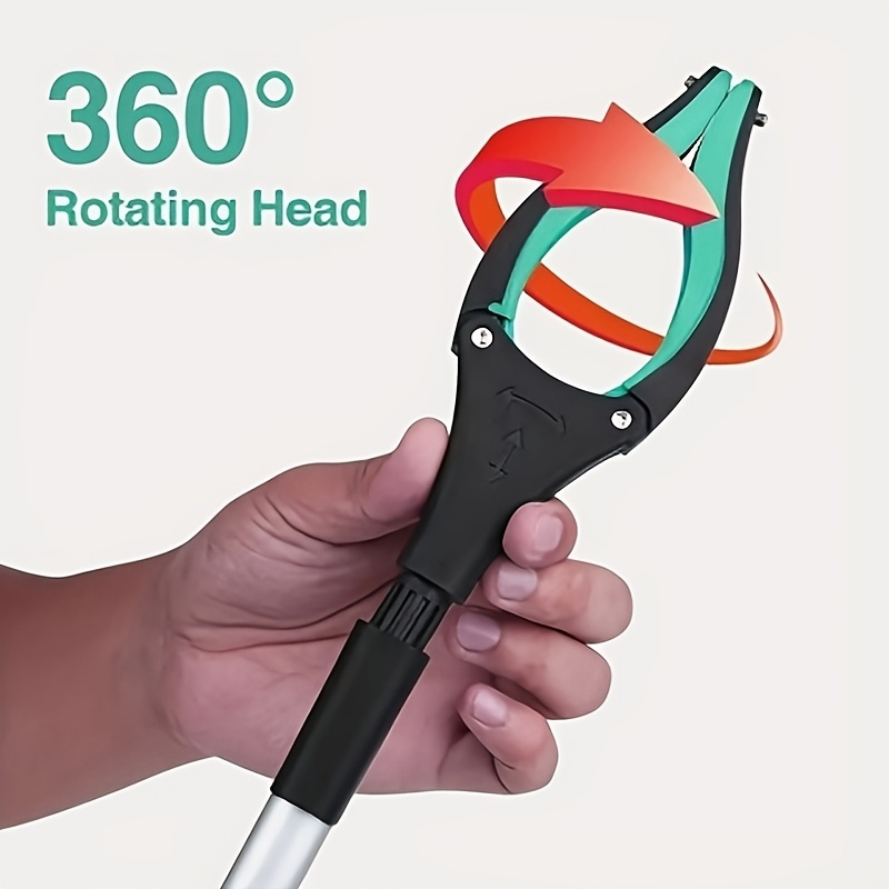 32-Inch Foldable Grabber Reacher with Extendable Arm and Anti-Slip Grip for Home, Office, Garage and Everyday Pickup Tasks