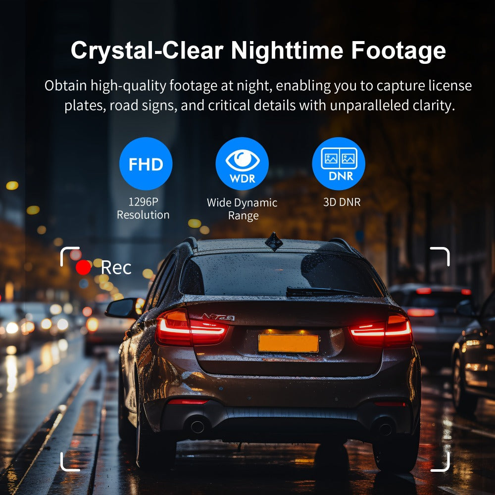 KAWA MINI 3 Dash Camera with 1296P Label, WiFi App Connection, Voice Control and Blue Finish