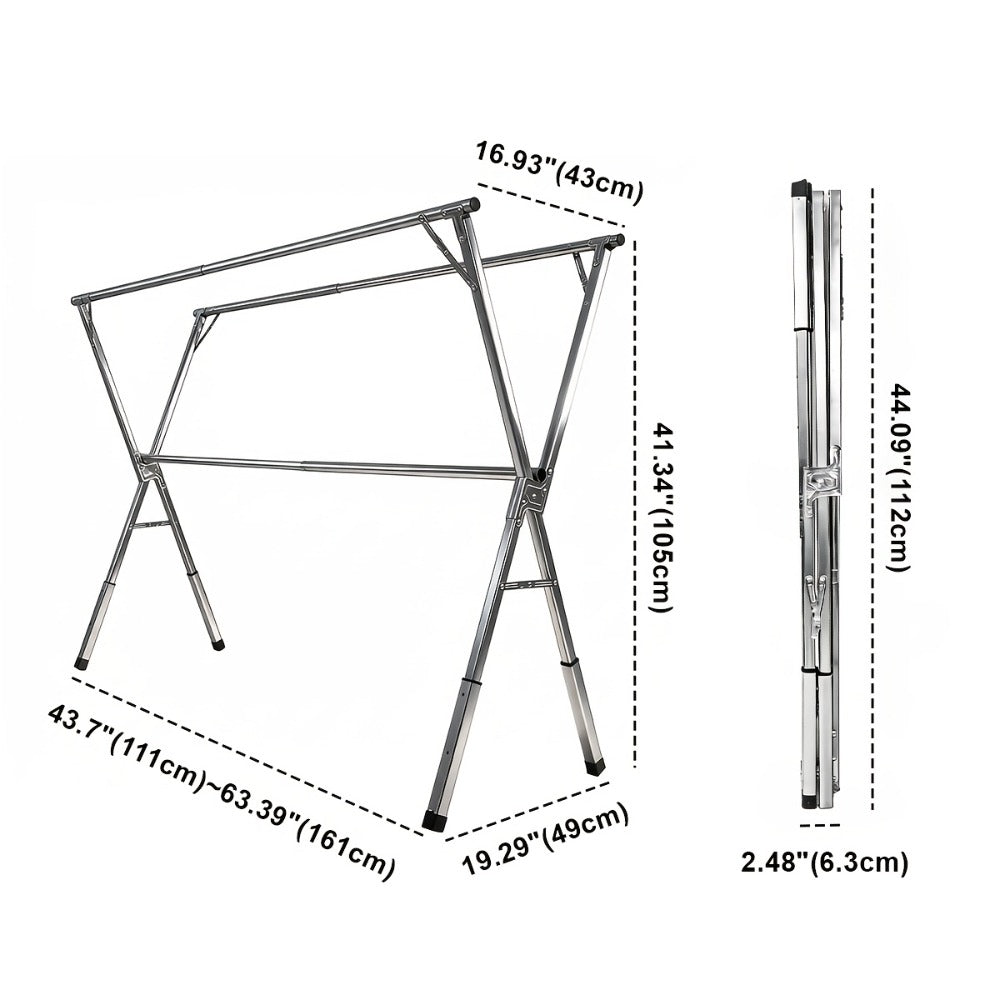 Clothes Drying Rack Foldable Heavy Duty – Upgraded X-Frame Collapsible Laundry Drying Rack for Indoor Outdoor Use