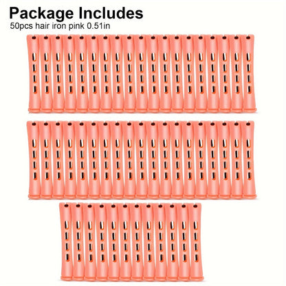 50pcs Soft Foam Perm Rods Heatless Hair Rollers with Comb – No-Heat Flexible Curl Rods for Long-Lasting Curls, Waves & Ringlets