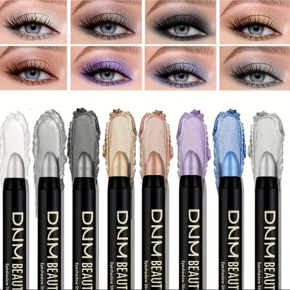 Fluorescent Eye Shadow Pen Set 8 or 16 Pcs, Shimmer Matte & Neon Gel Eyeliner Pencil Kit, for Makeup, Travel and Everyday Vanity Use