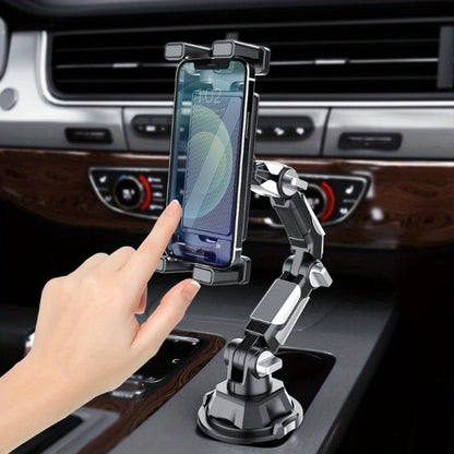 Robotic Arm Car Cup Holder Tablet Stand, 360° Rotation Universal iPad Phone Mount, Adjustable Cradle for 4.7-13" Devices