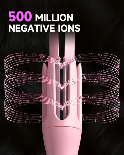 Automatic Curling Iron for Women with Ionic Technology, 4 Temperature Settings, 3 Timer Options, Dual-Direction Rotation