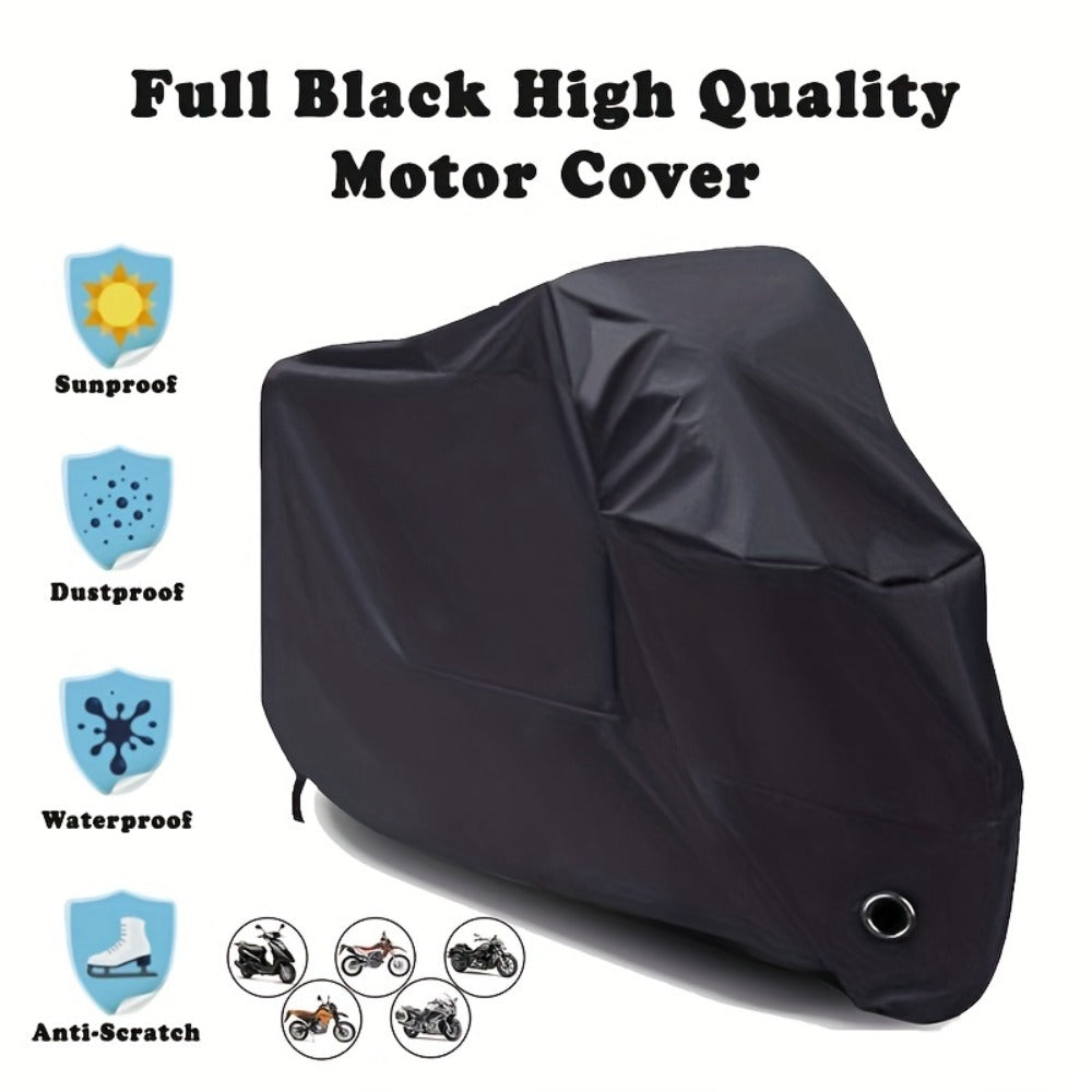 Motorcycle Cover Heavy Duty 210D – Waterproof, UV & Tear Resistant Motorbike Cover with Lock Holes | All-Weather Outdoor Protection