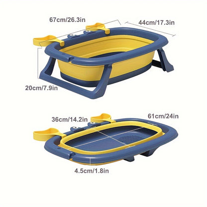 Collapsible Pet Bath Tub – Portable Foldable Crab-Shaped Bathing Tub for Cats & Small Dogs Up to 20 lbs | Space-Saving