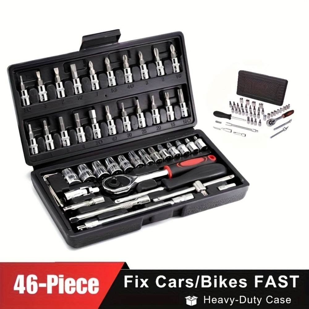 Home Tool Kit Professional, 46-Piece Essential DIY Set, 53-Piece Advanced Home & Auto Repair Kit, or 1000-Piece Complete Toolbox in Storage