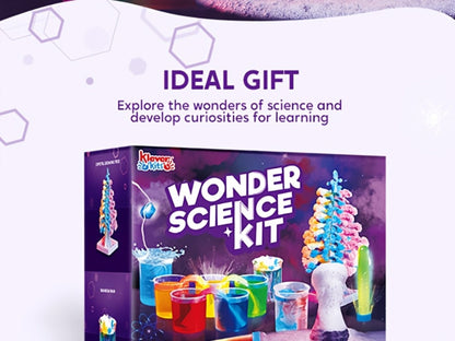 STEM Science Kit for Kids 50+ Experiments, Crystal Tree Growing Kit, Lava Lamp, Volcano Chemistry Set