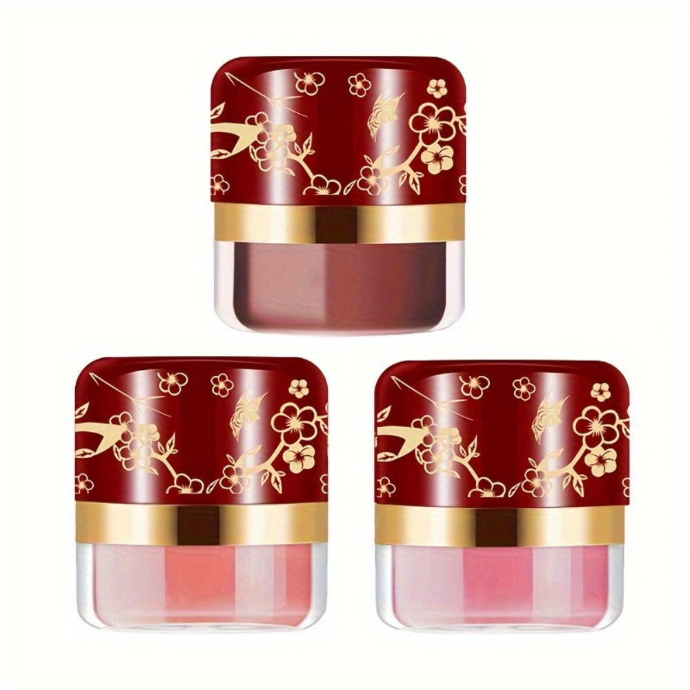 Powder Blush Set 3 Colors with Pearl Powder Rose Oil & Squalane Formula, for Makeup, Travel and Everyday Vanity Use