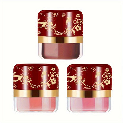 Powder Blush Set 3 Colors with Pearl Powder Rose Oil & Squalane Formula, for Makeup, Travel and Everyday Vanity Use