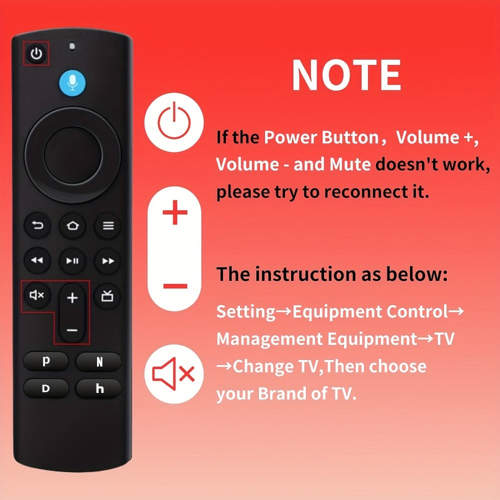 Amazon Fire TV Replacement Remote with Alexa Voice Search, Works with Fire TV Stick 4K Max Gen 1 2