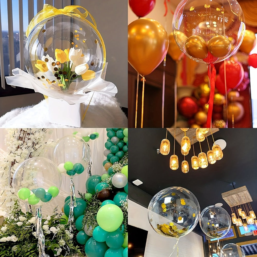 Clear Helium Balloons 10-Pack for Entryways, Bedrooms and Living Spaces, with the Listed Configuration