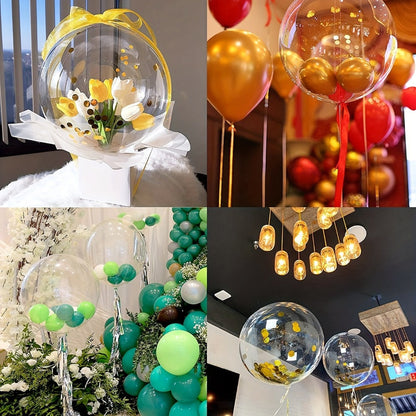 Clear Helium Balloons 10-Pack for Entryways, Bedrooms and Living Spaces, with the Listed Configuration