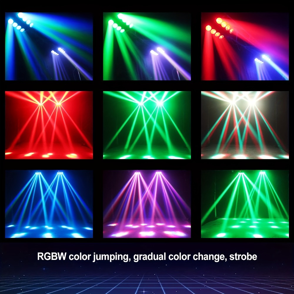 LED Spider Moving Head Stage Light 8x3W DJ Disco Party Light Sound Activated DMX-512 Control for Entryways, Bedrooms and Living Spaces