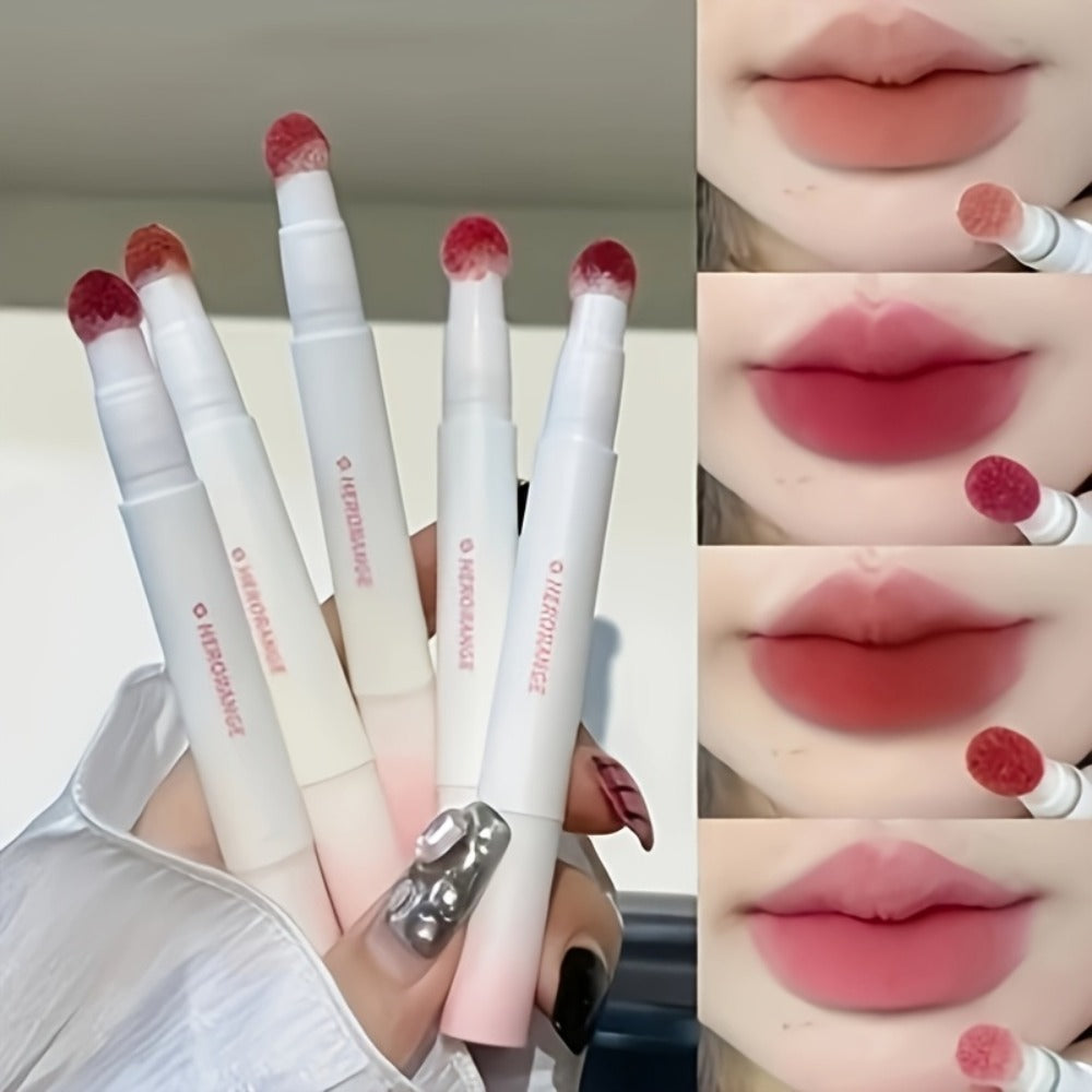 Velvet Matte Lip Glaze 5pcs Set, Waterproof Sweat-Resistant Non-Stick Cup Liquid Lipstick, Mist Texture Smooth Application