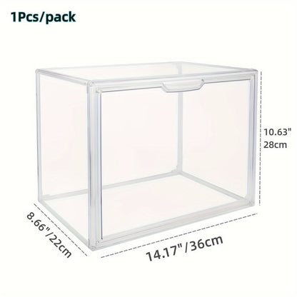 Clear Display Case Set of 3, Dustproof Transparent Storage Box Organizer for Collectibles, Car Models
