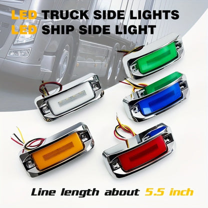 LED Car Side Marker Lights – Strobe Warning Flashing Signal Light for Truck Car Night Driving Safety, High/Low Brightness