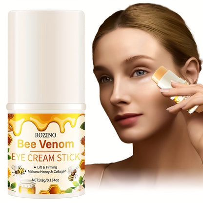ROZINO Bee Venom and Honey Eye Cream Stick, 3.8g in a Compact White Twist-Up Cosmetic Tube