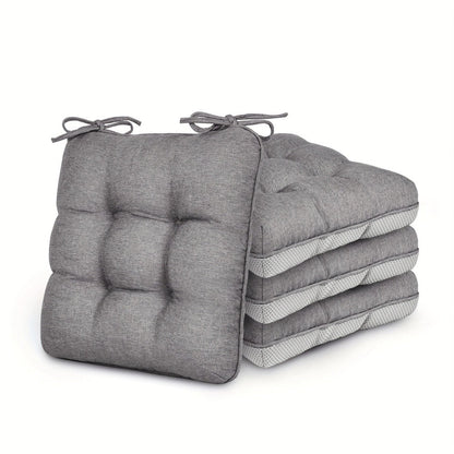 Memory Foam Chair Cushions 4/8 Pack, Non-Slip Seat Pads for Dining Chairs, Kitchen, Office & Patio – Indoor Outdoor Chair Pads M/L Size
