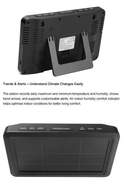 WiFi Weather Station | 7-in-1 Rain Gauge Wind Speed App Forecast