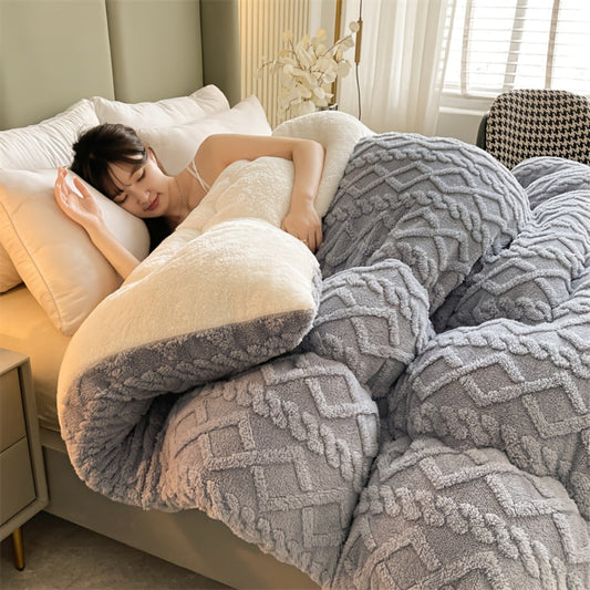 Plush Thick Comforter Blanket – Premium Warm Winter Duvet with 100% Microfiber Fill, Soft Fluffy Bedding for Bedroom & Hotel