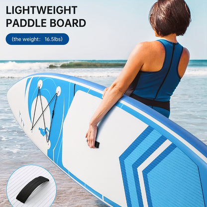 120 x 30 x 6-Inch Inflatable Stand-Up Paddle Board with Two-Plus-One Fin Setup and Six Design Options