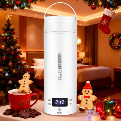 Travel Electric Kettle Mini Portable 304 Stainless Steel 4 Temperature Settings Auto Shut-Off Boil-Dry Protection BPA-Free Water Boiler