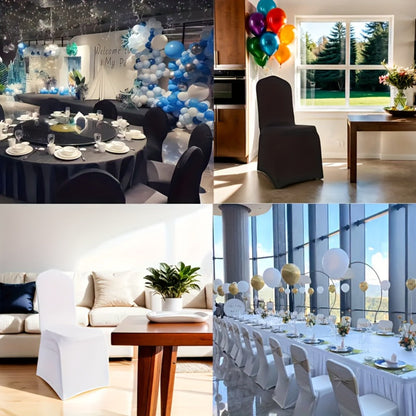 Spandex Chair Covers Bulk, Elastic Stretch Universal Fit Banquet Chair Protectors, Wedding Chair Covers for Weddings