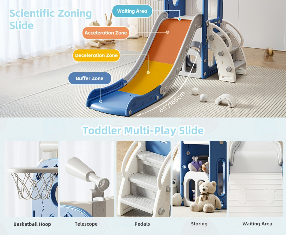 Toddler Slide & Climber Playset L-Shaped Indoor Outdoor Playground with the Listed Color, Size or Set Options for Everyday Use