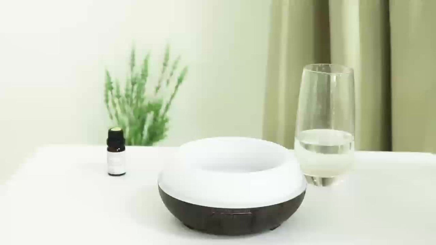 400 ml Metal-Hollow Aromatherapy Diffuser with Remote, Seven-Color Light and Four Pattern Options