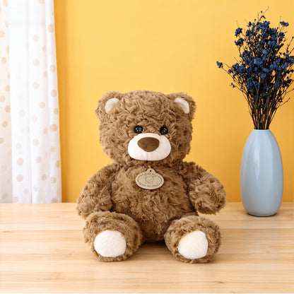 Plush Toy Oversized-Style Teddy Bear in Beige or Brown with Classic Seated Bear Details and Gifting